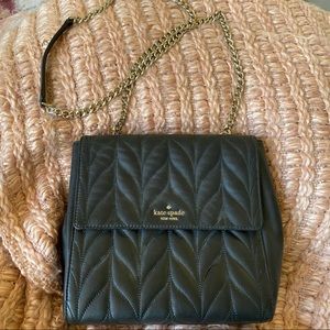 Kate Spade black quilted crossbody bag - silver fixtures